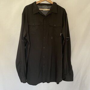 Columbia omni-shade sun protection men's XLT black button down shirt lightweight